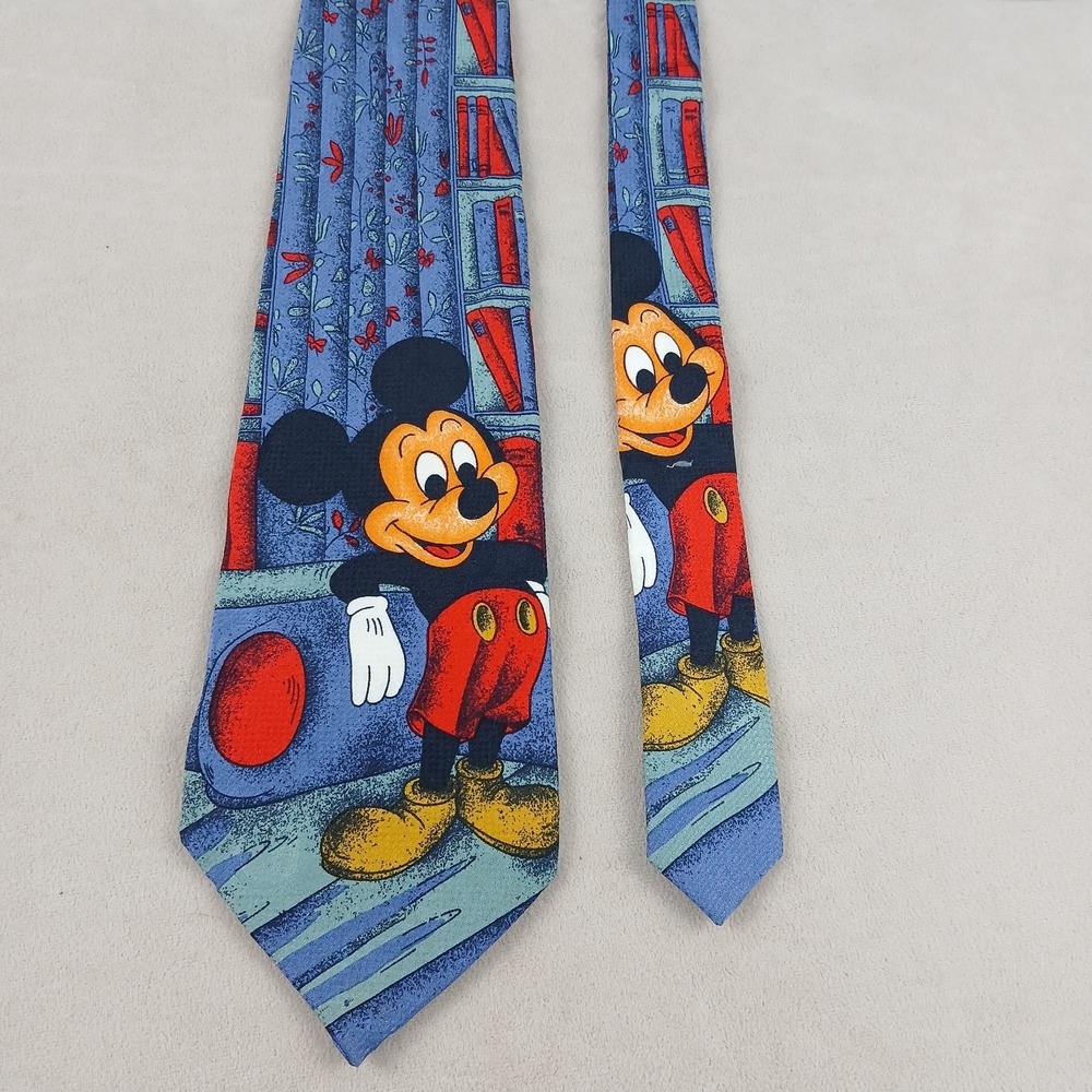 Mickey & Co 4x57‎ Mens Tie Silk Woven Atlas Italy Lightweight